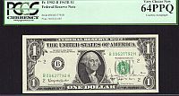 Fr.1902-B, 1963B New York $1 Autographed FRN, Joseph W. Barr, Sec. of Treasury, Very Choice CU, PCGS64-PPQ